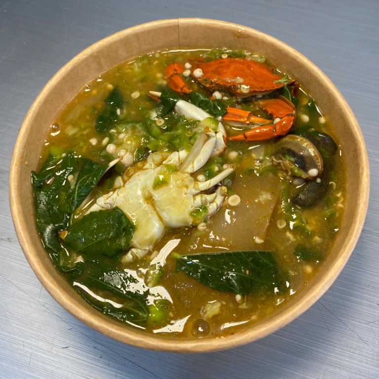 Banku with Okro